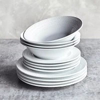 Sur La Table Chevron 12-Piece Dinnerware Set