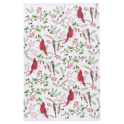 Winter Birds Kitchen Towel, 28" x 18"