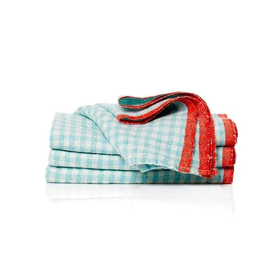 Caravan Two-Tone Check Linen Napkins