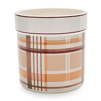 Sur La Table Plaid Utensil Crock