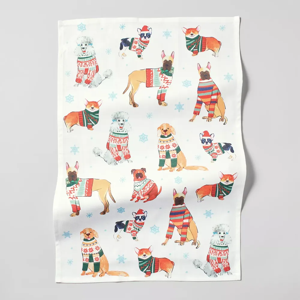 Sur La Table Holiday Pets Kitchen Towel