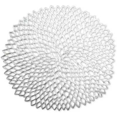 Chilewich Silver Pressed-Dahlia Placemat