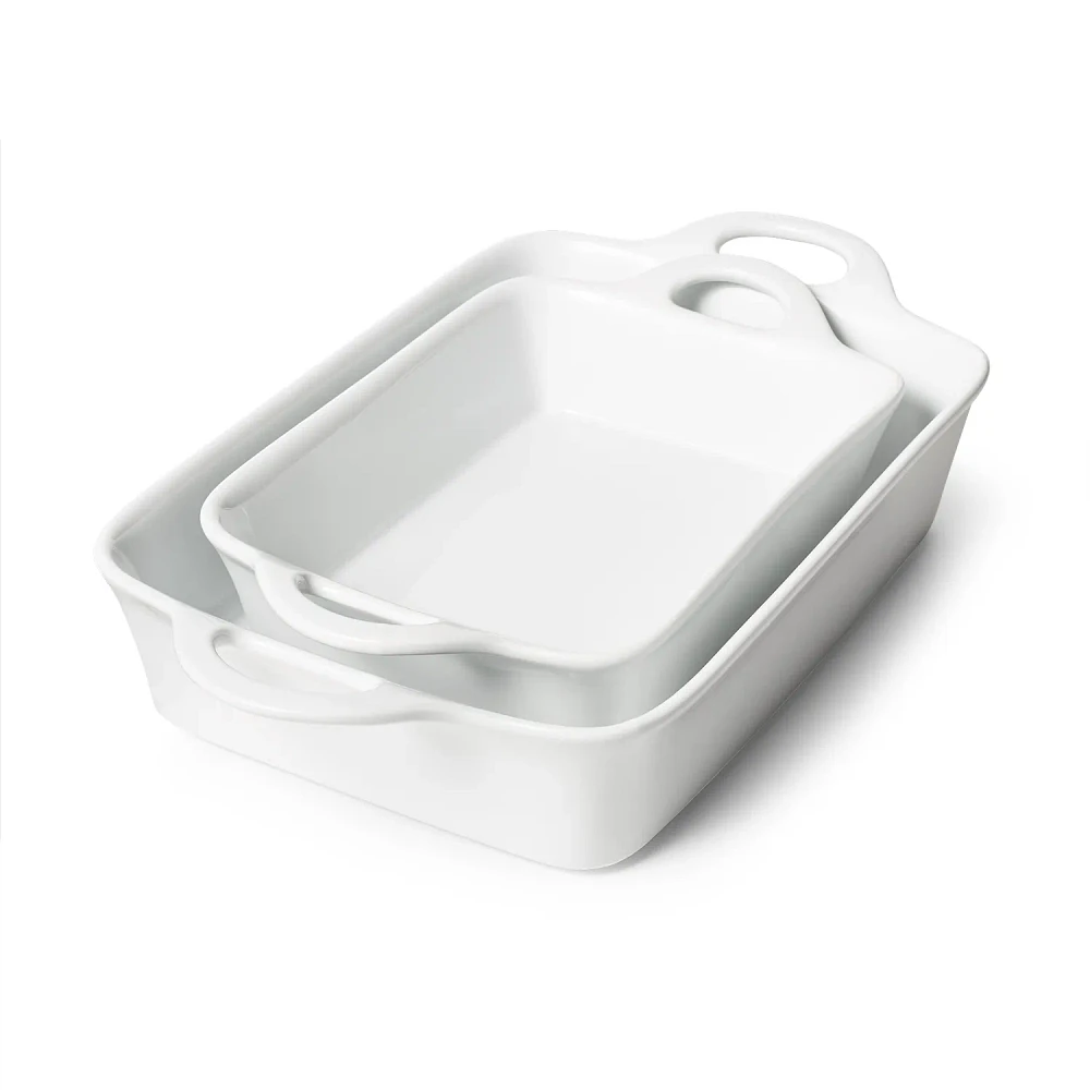 Sur La Table Porcelain 2-Piece Rectangular Baker Set