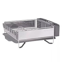 KitchenAid Compact Stainless Steel Dish Rack, Satin Gray