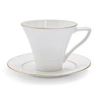 Fortessa Taura Gold Bone China Mug with Saucer