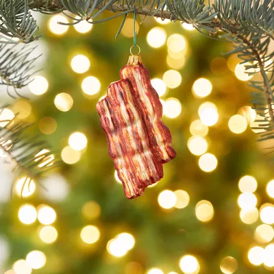 Sur La Table Bacon Glass Ornament