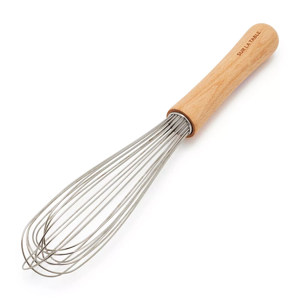 Sur La Table Beechwood-Handled French Whisk, 12"