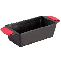 Lodge Cast Iron Loaf Pan with Silicone Handles, 8.5" x 4.5"