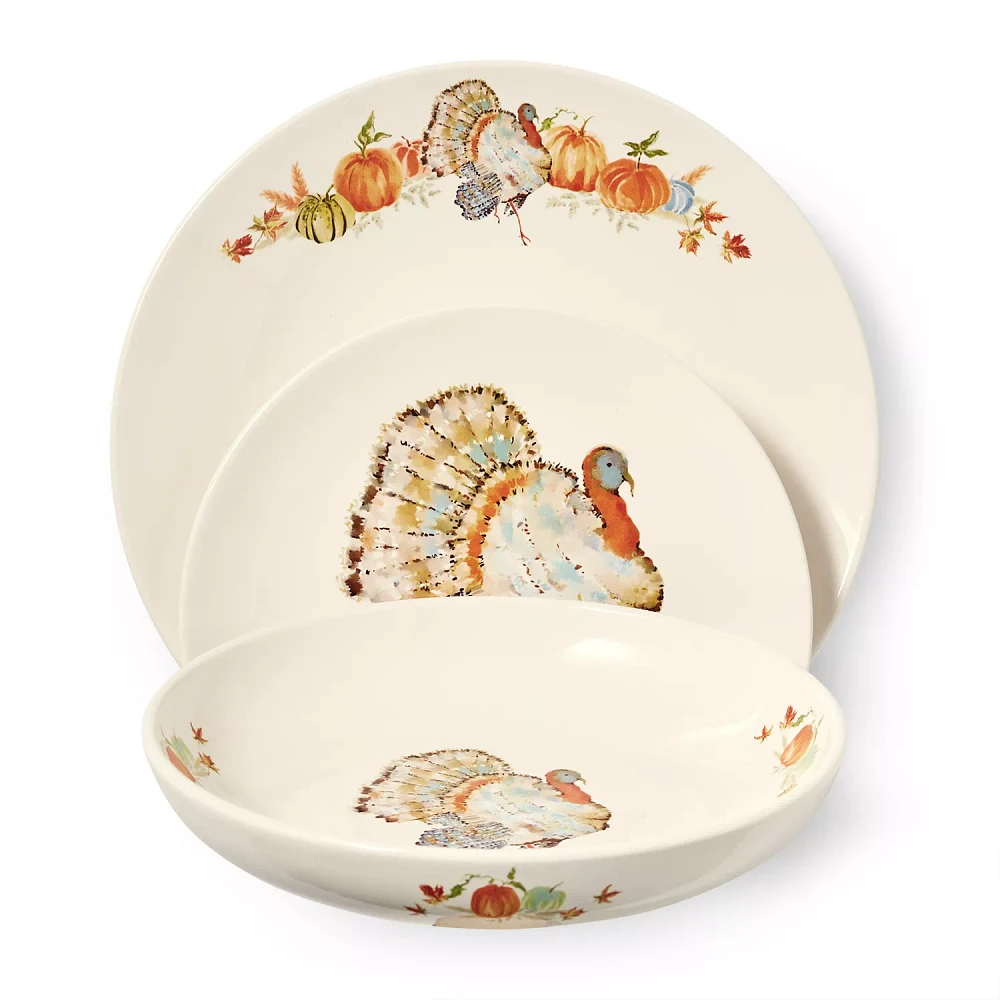 Sur La Table Turkey 12-Piece Dinnerware Set