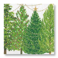 Caspari Christmas Tree Light Cocktail Napkins, Set of 20