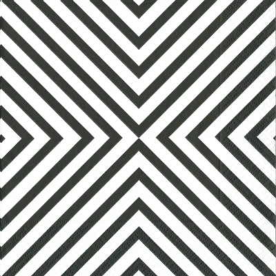 Black & White Chevron Cocktail Napkins, Set of 20