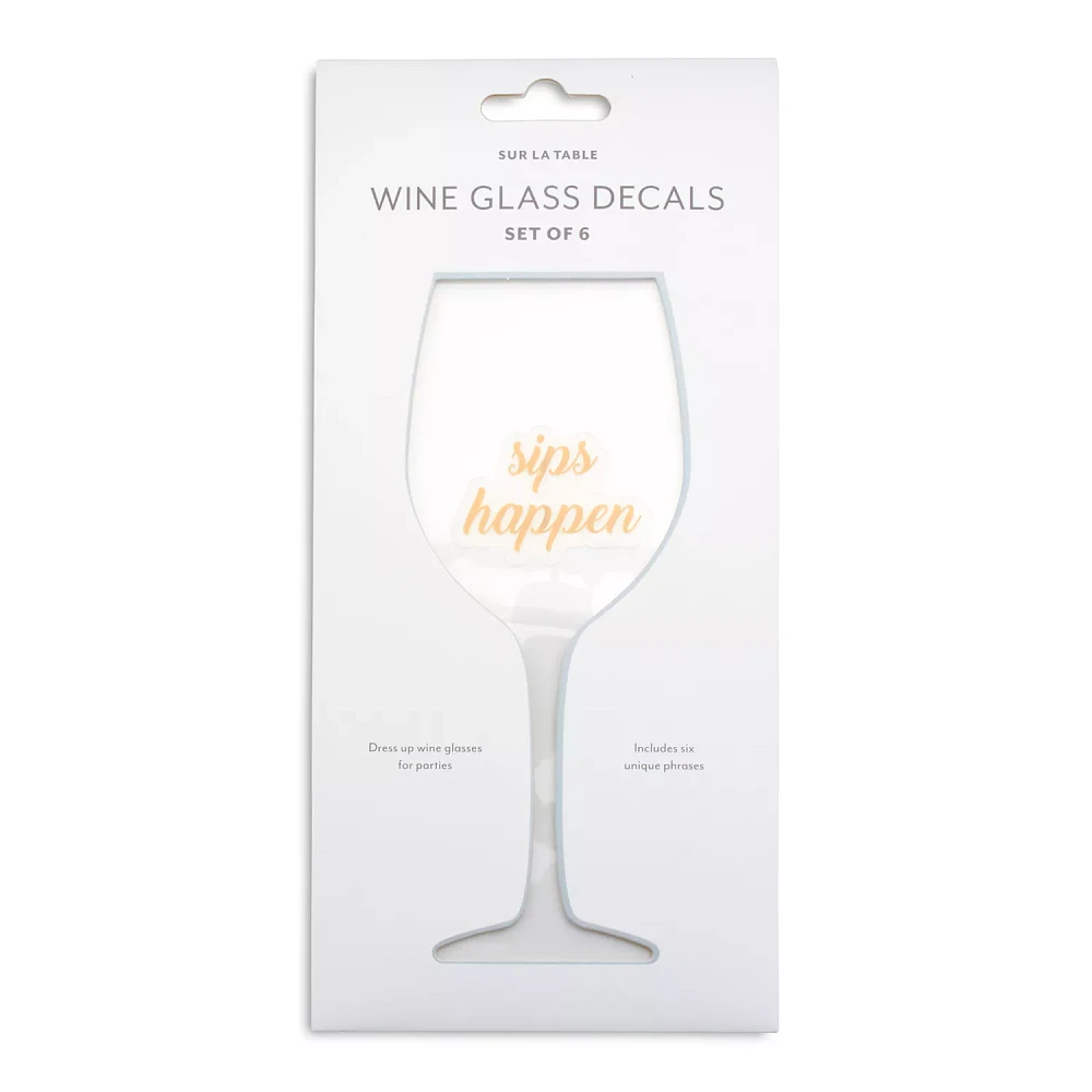 Sur La Table Everyday Wine Decals, Set of 6