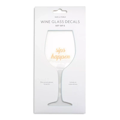 Sur La Table Everyday Wine Decals, Set of 6