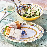 Sur La Table Floreale 4-Piece Melamine Serving Set