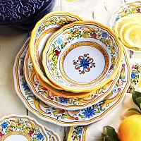 Sur La Table Floreale 16-Piece Melamine Dinnerware Set