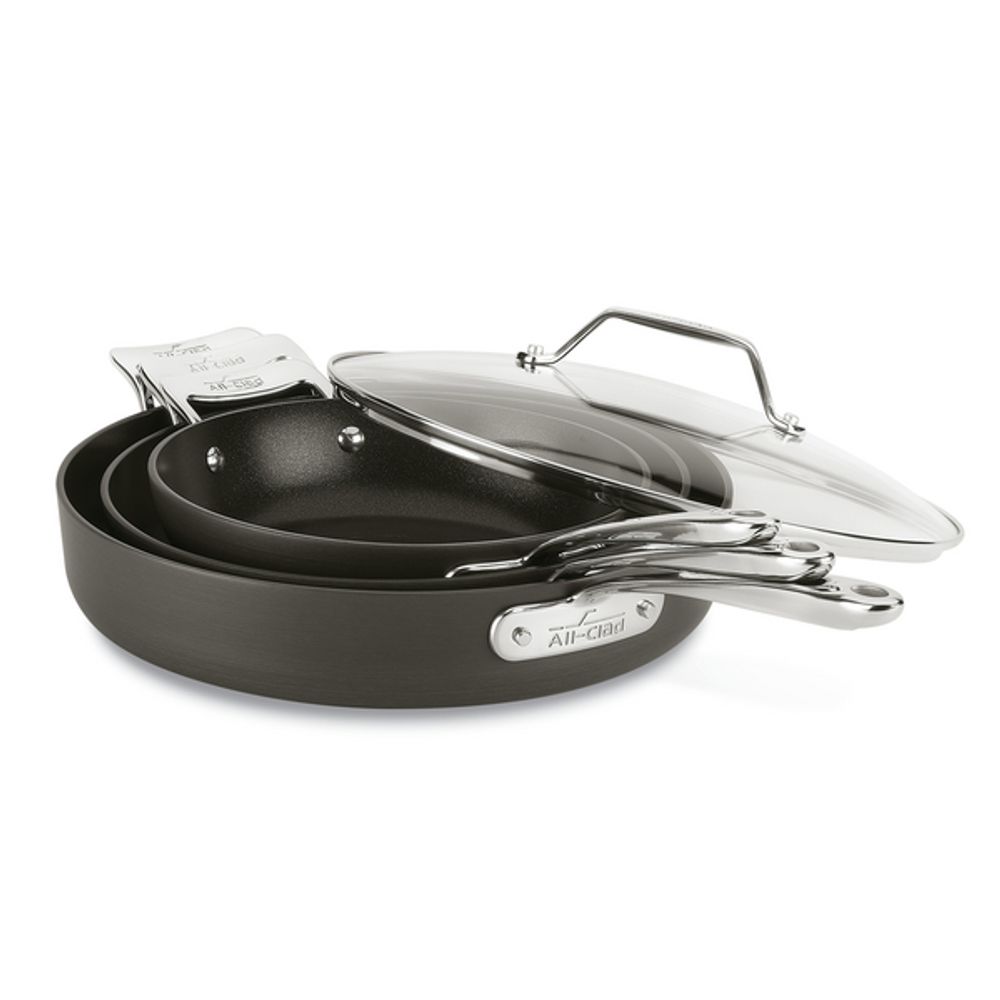 All-Clad Essentials Nonstick 4-Piece Skillet Set