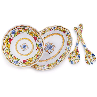 Sur La Table Floreale 4-Piece Melamine Serving Set