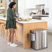 Simplehuman Voice & Motion Dual Compartment Sensor Can, 58 L