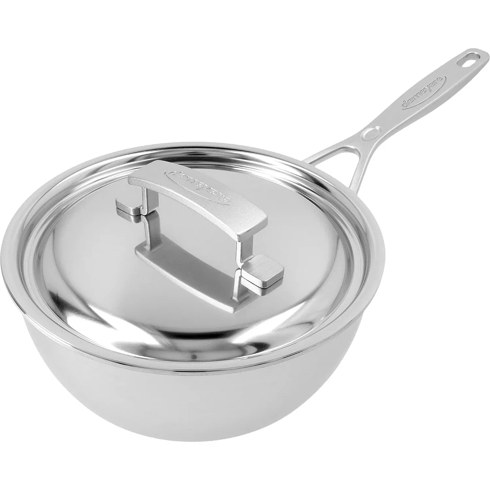 Demeyere Industry5 Stainless Steel Saucier With Lid, 2 Qt.