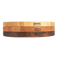 John Boos Walnut Edge-Grain Round Cutting Board, 18"