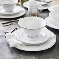 Sur La Table Noir 12-Piece Dinnerware Set