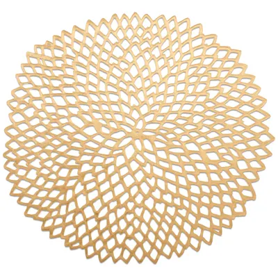 Chilewich Brass Pressed-Dahlia Placemat