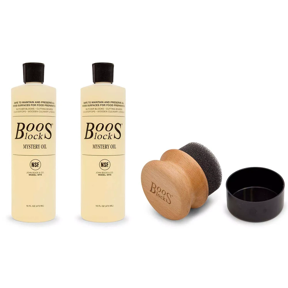 John Boos Mystery Oil and Applicator, 2 Bottles