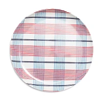 Sur La Table Pique-Nique Plaid Melamine Salad Plates, Set of 4