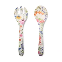 Sur La Table Wildflower Melamine Matte Salad Servers