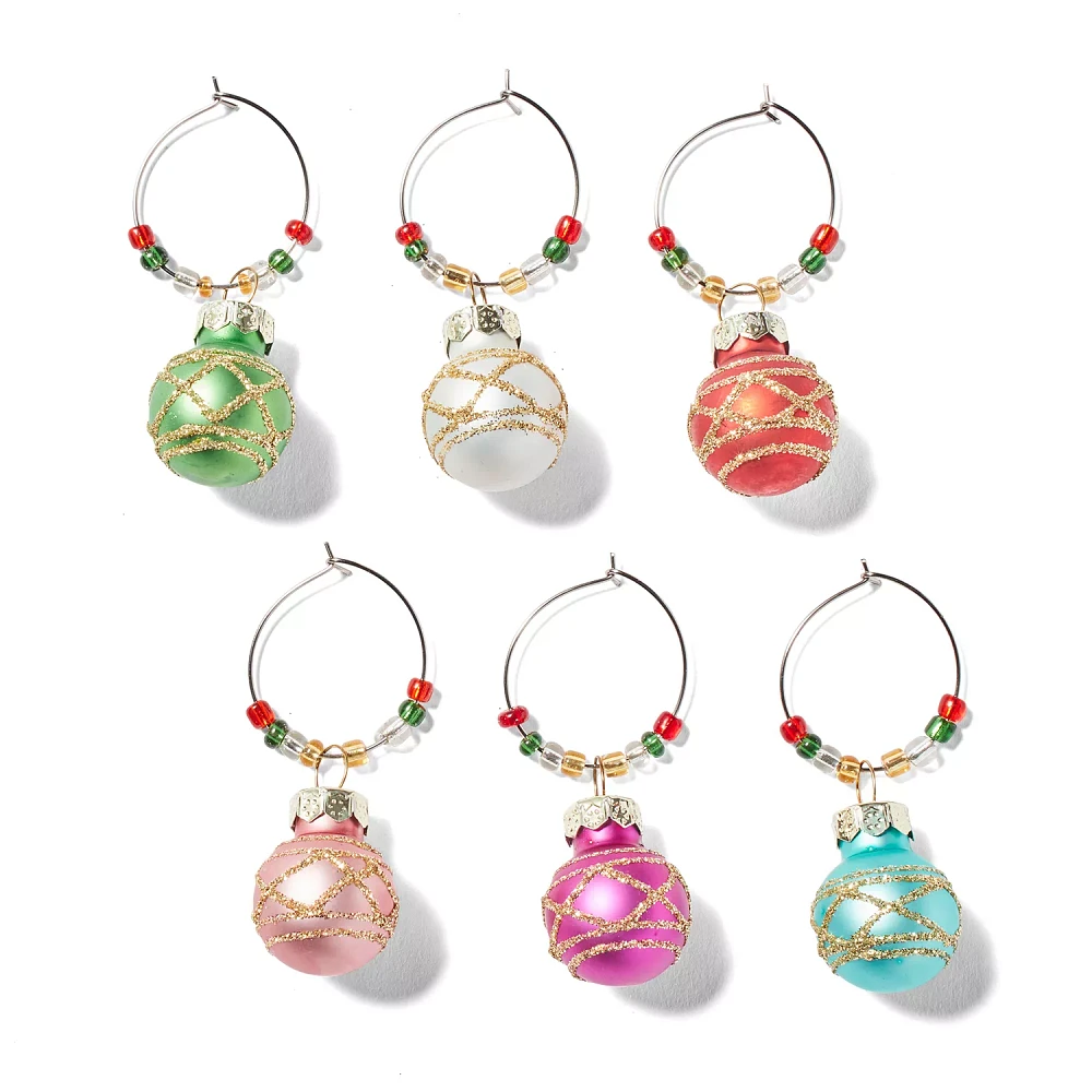 Sur La Table Ornament Wine Charms, Set of 6