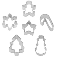 Mini Holiday Cookie Cutters, Set of 6