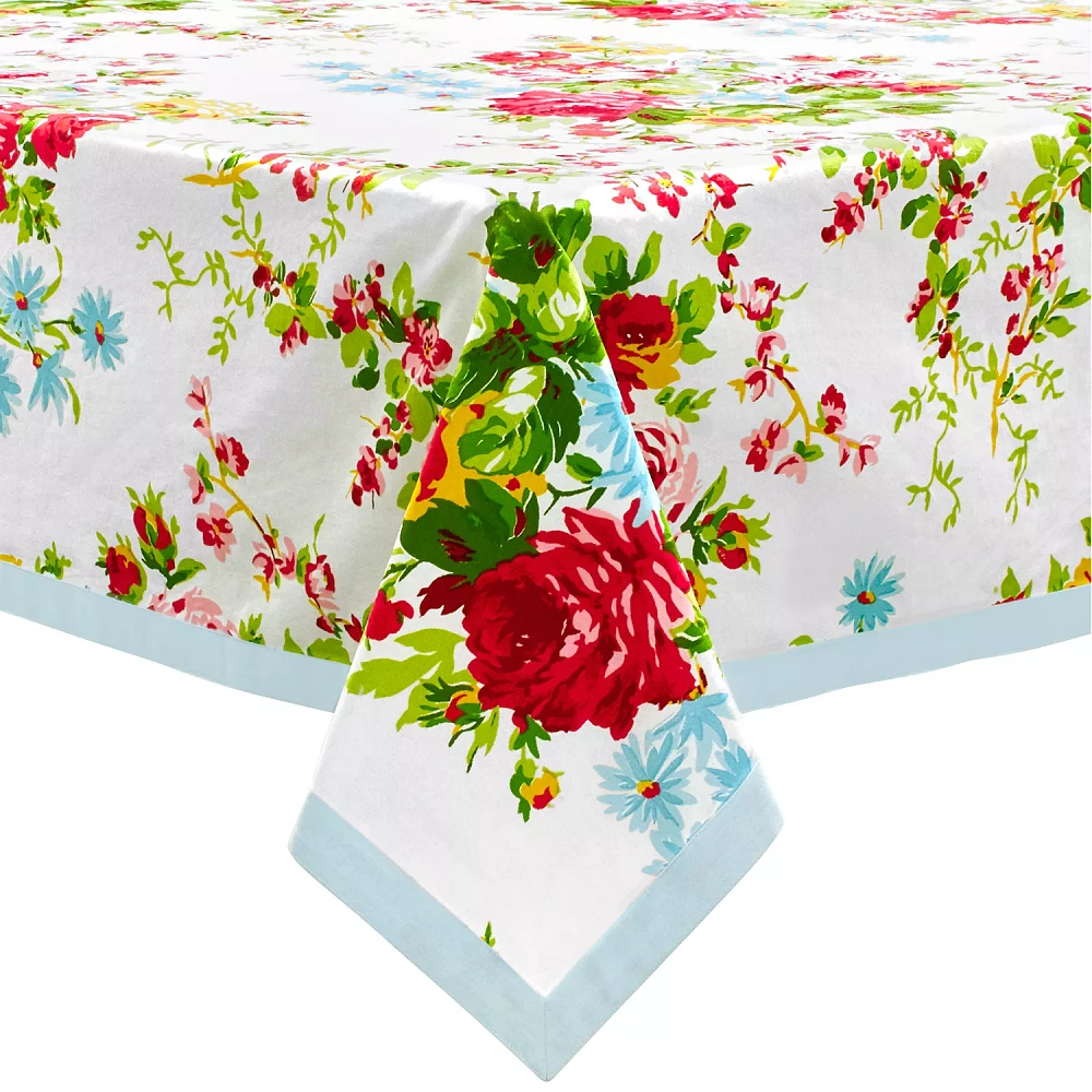 Rose Garden Round Tablecloth by April Cornell