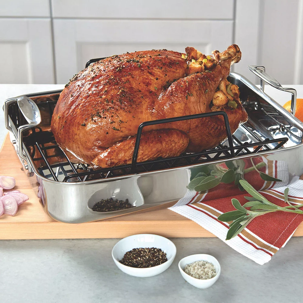 Viking Stainless Steel Roasting Pan with Rack