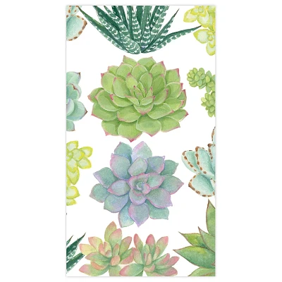 Succulents Guest Napkins, Set of 15