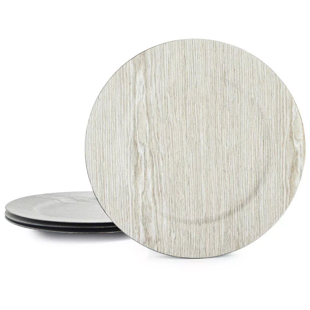 Sur La Table Wood-Grain Chargers