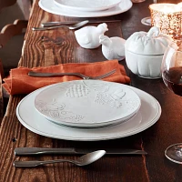 Sur La Table White Pumpkin Embossed Salad Plate