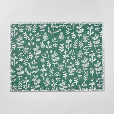 Sur La Table Green Leaves Vinyl Placemat