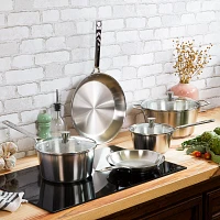 Cristel 1826 8-Piece Stainless Steel Cookware Set