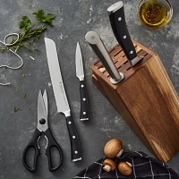 Wüsthof Classic Ikon 6-Piece Starter Knife Block Set, Acacia