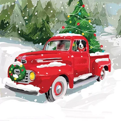 Noah’s Truck Christmas Paper Cocktail Napkins, Set of 20