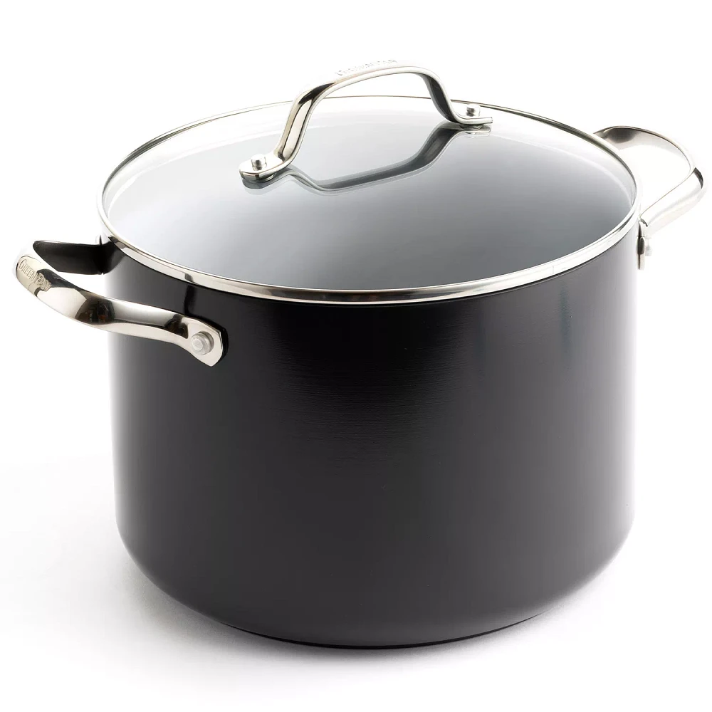 GreenPan Valencia Pro Ceramic Nonstick Stockpot with Lid, 8 Qt.