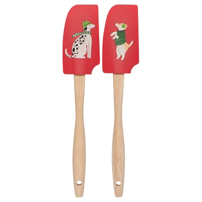 Yule Dogs Silicone Mini Spatulas, Set of 2