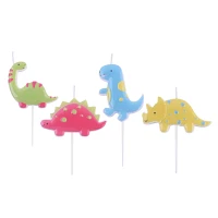 PME Dinosaur Candles, Set of 4