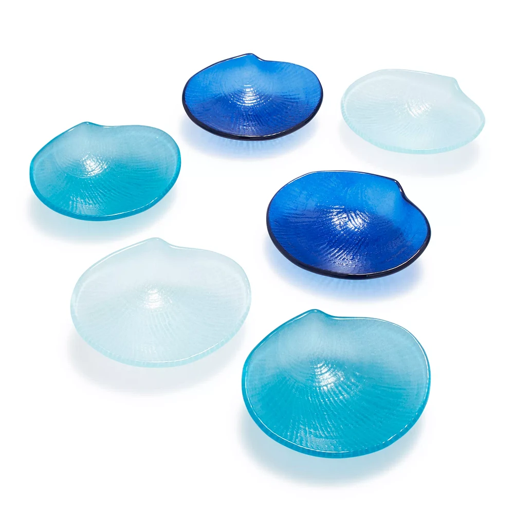 Sur La Table Glass Seashell Dishes, Set of 6