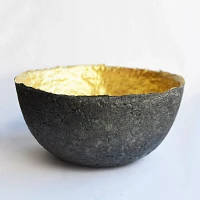 Quazi Designs Gold Pulp Bowl