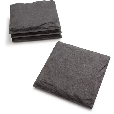 Sur La Table Black Slate Coasters, Set of 4