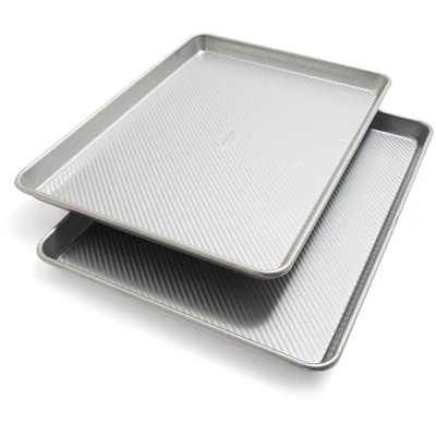 Sur La Table Platinum Pro Half Sheet Pans, Set of 2, 17.25" x 12.25"