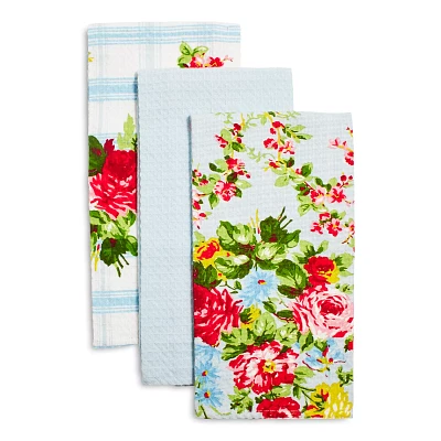 Rose Garden Kitchen Towels by April Cornell, 19" x 27", Set of 3