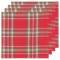 Noel Plaid Napkins, Set of 4