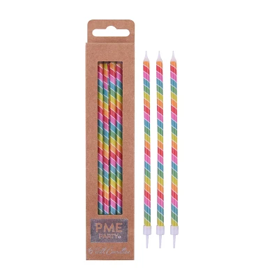 PME Tall Rainbow Candles, Set of 16